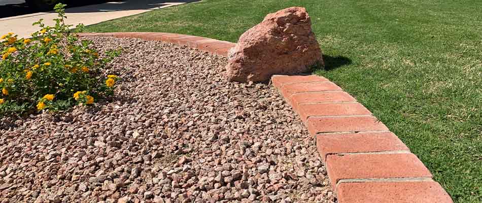 Rock installation border